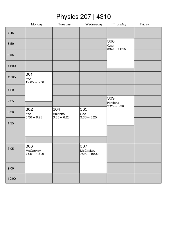 207 Schedule Instructional Lab Wiki